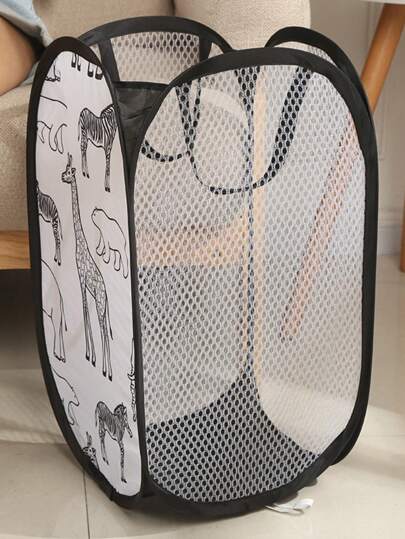 1 件儿童卡通脏衣服洗衣篮，可折叠浴室收纳篮，适用于儿童卧室