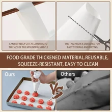 10pcs Cake Decorating Tool Kit, Includes Piping Bags And 304 Stainless Steel Icing Tips, Cleaning Brush, Turntable, Suitable For DIY Cake Making, Cookie Baking, Baking Tools, Kitchen Accessories - Multicolor - View 8