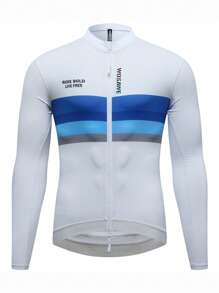 WOSAWE WOSAWE Lightweight Road Cycling Long Sleeve Jersey, Highly Elastic & Breathable Bicycle Apparel For Men, Spring/Summer