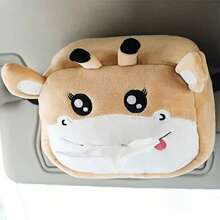 1PC汽车卡通鲸鱼恐龙泡泡猪方脸鹿纸巾盒抽纸车用抽纸套装车载卫生纸盒挂袋