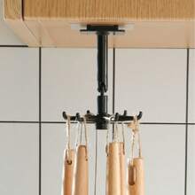 Rotating 360° Hook - Kitchen Clothes Hanger, Bathroom 6 Hooks - Random Color - View 3
