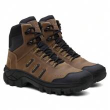 Bota Coturno Masculino Couro Reforçado Biqueira PVC