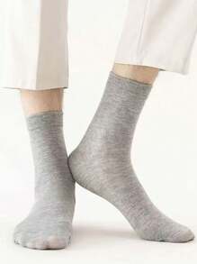 5 perechi de șosete medii, șosete subțiri, culoare uni pentru bărbați, respirabile, șosete sport casual pentru patru sezoane, șosete de izolare din poliester și bumbac pentru femei, șosete noi pentru femei, toamnă