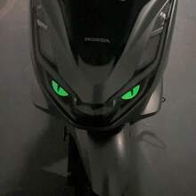 2 piezas Calcomanías decorativas luminiscentes 3D con ojos de gato para farolas de motocicletas, bicicletas y automóviles, personaliza tus vehículos, se ajusta a modelos de automóviles universales