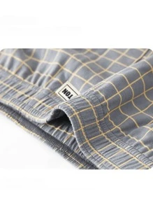 3pcs Men's Underwear Men Boxer Briefs,Soft Comfortable Plaid Design Loose Boxer Shorts