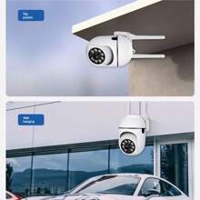 1 Or 2 Pcs 1080P HD Security Half-Ball Camera, Wireless WiFi Connection, Auto Tracking, Two-Way Audio, Wide Angle Night Vision, SD Card & Cloud Storage, Indoor/Outdoor Camera