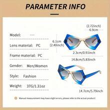 1 Y2K Butterfly Eye Future Fashion Glasses - Protective Jelly Color Block Frame, Suitable For Women's Parties, Hiking, And Daily Wear, Available In Three Colors, Women's Fashion Glasses, Ideal For Summer Beach Vacation - 漸層藍色 - 查看 5