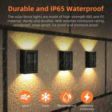 4 Pack Solar Up And Down Spot Lights Outdoor, Street Wall Light Lamp Solar Powered Sunlight Waterproof Solar Lamp Garden Decorative - 白色 - 查看 3