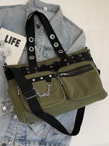 Autumn/Winter New Corduroy Simple Large Capacity Corduroy Shoulder Tote Bag For Women, Suitable For Travel, Fits Laptop And Clothes