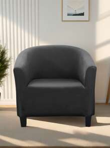 1pc Modern Solid Color High Elasticity Splash-Proof Bathtub Slipcover, Soft & Comfortable, Dust-Proof & Dirt-Resistant, Available In Multiple Colors, Suitable For Living Room & Bedroom Sofa - Multicolor - View 14