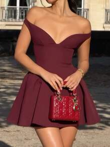 Sexy V-Neck Backless Bodycon Mini Dress, Graduation Dress - View 5