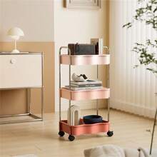 Chariot de rangement ménager multi-couches, support de stockage au sol pour cuisine, chambre à coucher, salle de bain, avec roulettes
