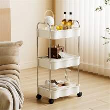 Chariot de rangement ménager multi-couches, support de stockage au sol pour cuisine, chambre à coucher, salle de bain, avec roulettes