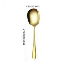 1pc Stainless Steel Serving Spoon, Extra Thick, Suitable For Kitchen, Cooking, Restaurant, Christmas Party And Banquet Use, Dishwasher Friendly