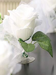 9 pièces DIY Décoration de la Saint-Valentin Décoration de mariage en tissu Décoration de voiture de mariage Fleurs roses simulées, Décoration de maison Fleurs artificielles en soie rose, Convient pour diverses décorations de voiture, Diverses décorations de voiture de mariage
