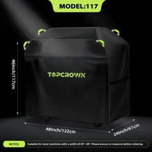 TOPCROWN Grill Cover For Outdoor Grill, Oxford Waterproof Anti-UV -Proof BBQ Gas Grill Cover, With Adjustable Hem Drawstring For Weber Char-Broil Nexgrill And More Grills