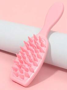 1 件装硅胶头皮按摩梳，洗发刷，柔软硅胶刷，用于头发清洁、护理、去角质、头皮按摩、促进血压循环、男孩和女孩的沐浴刷和梳子