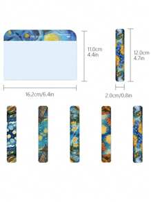 5 piezas de marcapáginas magnéticos con estilo de pintura de paisaje de Van Gogh, tarjetas de lectura, tarjetas de mensaje DIY, marcadores de páginas de libros para estudiantes