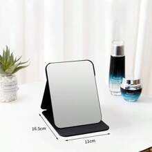 INS 折叠化妆镜，学生宿舍桌面化妆镜，可爱便携家用化妆镜，化妆，便宜，房间装饰，梳妆台，旅行，卧室，化妆配件，镜子，梳妆镜，便宜，圣诞礼物，化妆品，化妆工具，便宜货，礼物，女士礼物，圣诞礼物 - 黑色 - 查看 5