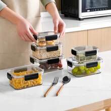 Hộp đựng thực phẩm trong suốt chống rò rỉ màu đen 460ml/16oz, Hộp đựng thức ăn trưa bằng nhựa PET, Hộp chuẩn bị bữa trưa, Thích hợp đựng thịt, rau củ và salad trái cây, Thích hợp cho văn phòng trường học, Bộ đựng và bảo quản thực phẩm rửa tay, Hộp đựng thức ăn du lịch và mang đi cho nhà hàng - Nhiều màu - Xem 2