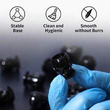 200Pcs Disposable Tattoo Ink Caps Skull Tattoo Cups,Plastic Ink Capswith Stable Base Permanent Makeup Pigment Container Cap Tattoo Accessor