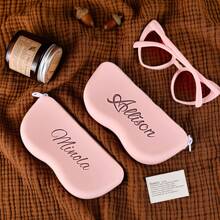 Personalized Silicone Glasses Case, Fashionable Contrast Color Silicone Glasses Frame Storage Pouch, Cute Makeup Brush Bag, Macaron Color Coin & Earphone Pouch, Portable & Adorable, Gift For Wife, Girlfriend, Best Friend, Classmate, Teacher, Business Gift, Customized Gift, Thanksgiving Gift, Valentine's Day Gift, Mother's Day Gift, Birthday Gift