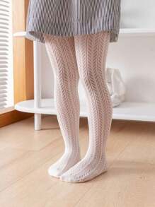 1 双网眼透气镂空连裤袜，米色