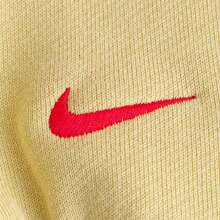 Nike 男士 2024 标语刺绣袋鼠口袋落肩宽松抽绳连帽衫，休闲日常运动装