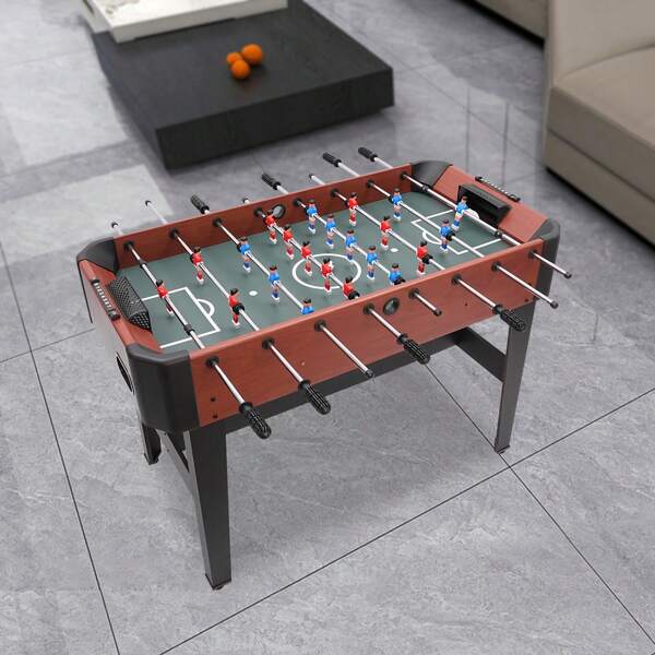 Eatssode 120 * 61 * 81cm Kickertisch, Tischfußballspiel, Tischfußball Spieltisch, Langlebig, Platzsparendes Design für Indoor-Spaß Mehrspieler-Fußballspiel Tisch mit Sicherheitsecken