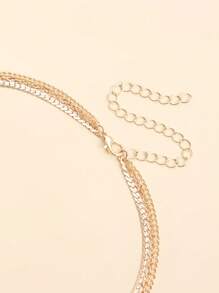 3pcs/Set Boho Vintage Water Drop Crystal Pendant Multi-Layer Necklace, Lightweight Luxury Fashion For Women Everyday Wear - Yellow Gold - View 5