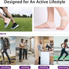 1pc Unisex Silicone Heel Protector, Softens Calluses, Moisturizes & Supports Heel, Foot-Care Essential! Heel Sleeve, Anti-Friction, Moisturizing, Callus Removal, Loved By Both Men & Women
