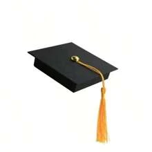 1pc Graduation Cap Gift Box,Graduation Gift Box DIY Grad Cap BoxGraduation Jewelry Box With Yellow Tassel For Congrats Graduation Party Graduation Party Favors Decor Party Supplies