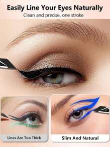 5pcs Precision Eye Makeup Brushes Including Scythe Shaped Eyeliner Brush, Angled Eyeliner Brush, And Eyebrow Brush Professional Eyeliner Brush, Long Handle Reversible Cosmetic Brush Makeup Tools For Sensitive, Delicate, Dry Skin For Easy And Beautiful Eye Makeup