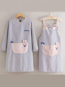 1 件女士长袖围裙，全新设计，极具吸引力的家用帆布围裙 - 透气、可调节、防油 - 适合厨师、服务员和烹饪爱好者