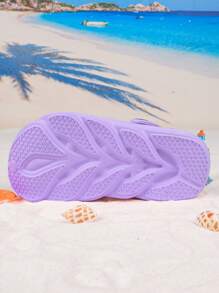 Fashionable Versatile Kids Pearl Accessories Clogs Suitable For Outdoor Wear - Purple - View 7