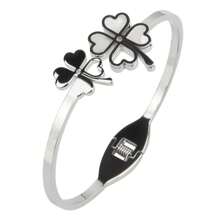 3-Piece Women Jewelry Gift Set: Rhinestone Clover Flower, Butterfly Pendant And Stainless Steel Bracelet - Butterfly Combination - View 29