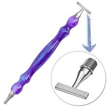 New Ergonomic Resin Diamond Painting Pen With Thin Threaded Stainless Steel Tip, Suitable As 5D Square/Round Diamond Painting Tools Accessory - Multicolor - View 6