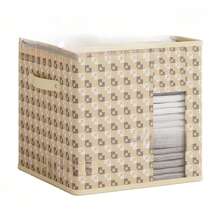 New Cross-Border Non-Woven Fabric Square Storage Box, Desktop Storage Box, Household Drawer Storage Box, Storage Cabinet - Beige - View 5