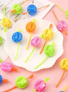 1/10/16 piezas Mini trompo con cordón de jalado, clásico giro de cordón de cremallera retro, regalo festivo, adecuado para recompensas en el aula, obsequios para fiestas (color aleatorio)