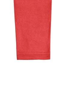 Color Block Printed Sports Round Neck Short Sleeve T-Shirt And Leggings Set - Red - View 4