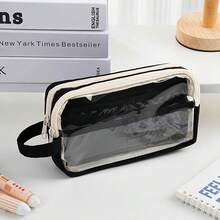 1 hộp đựng bút hình gấu trúc 5 lớp trong suốt dung tích lớn, chống bẩn, có khóa kéo đôi, túi đựng văn phòng phẩm cho học sinh, đồ dùng học tập, hộp bút, túi đựng bút chì, ba lô - Nhiều màu - Xem 12