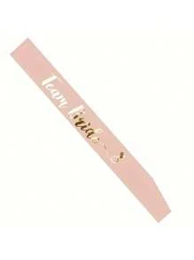 11/7pcs Bride Shoulder Strap Sash White Rose Golden Bride To Be Shoulder Strap + Rose Golden Bridesmaid Bride Shoulder Strap Single Party Supplies Bride Bath Decoration Bridesmaid Decoration Etiquette Belt Gift Wedding Party Valentine's Day Decoration