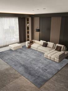 Alfombra minimalista de unicolor para sala de estar, alfombra grande para área de dormitorio, decoración de alfombra de hotel y uso comercial, 2 x 3 metros - Gris Oscuro - Ver 9