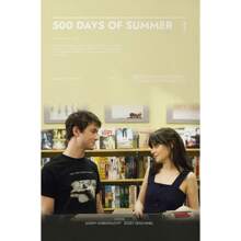 1 幅浪漫电影《和莎莫的 500 天》（2009）电影艺术海报帆布画墙面印刷画客厅家居装饰无画框