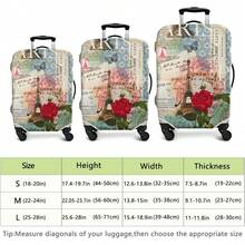3-Pack Travel Luggage Cover Luggage Protector Anti-Scratch Luggage Cover Washable Luggage Cover Travel Luggage Cover Suitcase 18-32 Inch S+M+L (XL Not Included) - Flower Eiffel Tower - 查看 7