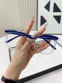 1 Stück Damen Mode Kunststoff Nicht-Rezept Brille, geeignet für Alltagstragen, Büro und Lesen