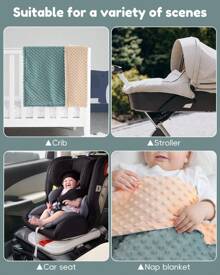 Baby Blanket For Newborn Boys And Girls, Soft Blankets, Plush Blankets For Toddlers, Blanket 75 X 100 Cm - Màu xanh lá cây đậm - Xem 5