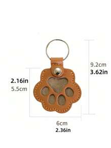 Customized Pet Hair Commemorative Dog Paw Keychain Leather Palm Print Cat Paw Cartoon Keychain Pendant