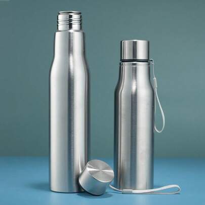 1pc 750ml/1000ml, 25.3oz/33.8oz 316 Stainless Steel Water Bottle, Large Capacity Portable Water Bottle With Handle (Not )