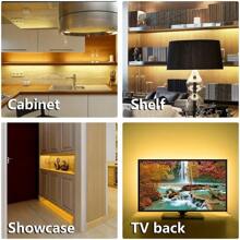 DC5V USB Warm White LED Strip Lights 1M/60 LEDs, Cuttable Flexible 1M-5M Length Options For Cabinets, Mirrors, TV Backlight, Bedroom & Festival Decor DIY